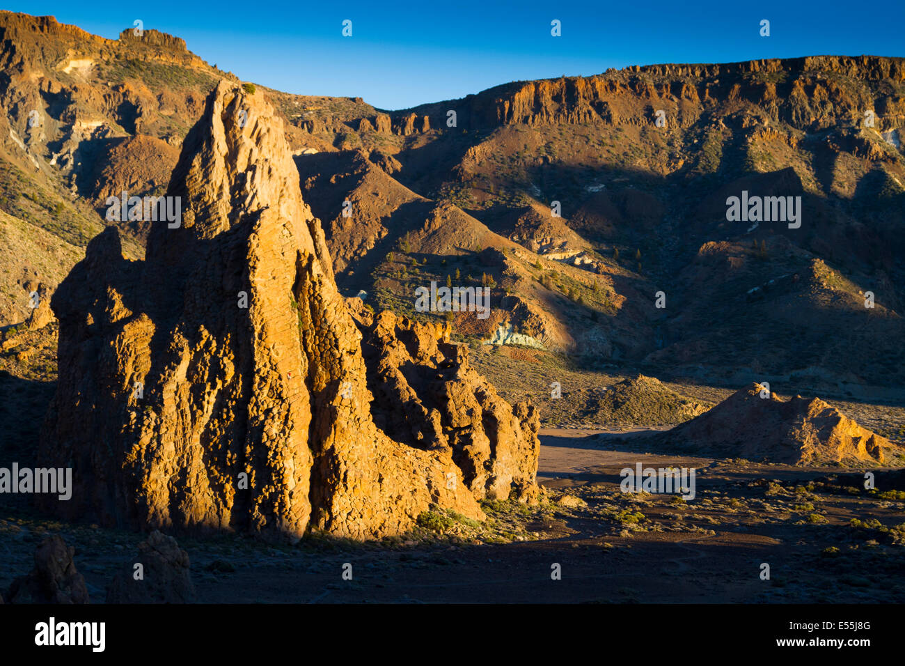 Llanos de Ucanca. Vulkan Teide. Teide-Nationalpark. Teneriffa, Kanarische Inseln, Atlantik, Spanien, Europa. Stockfoto