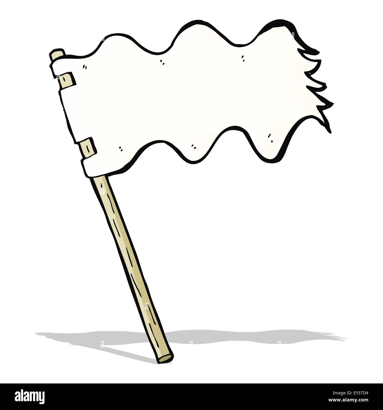 Cartoon weiße Fahne Alamy