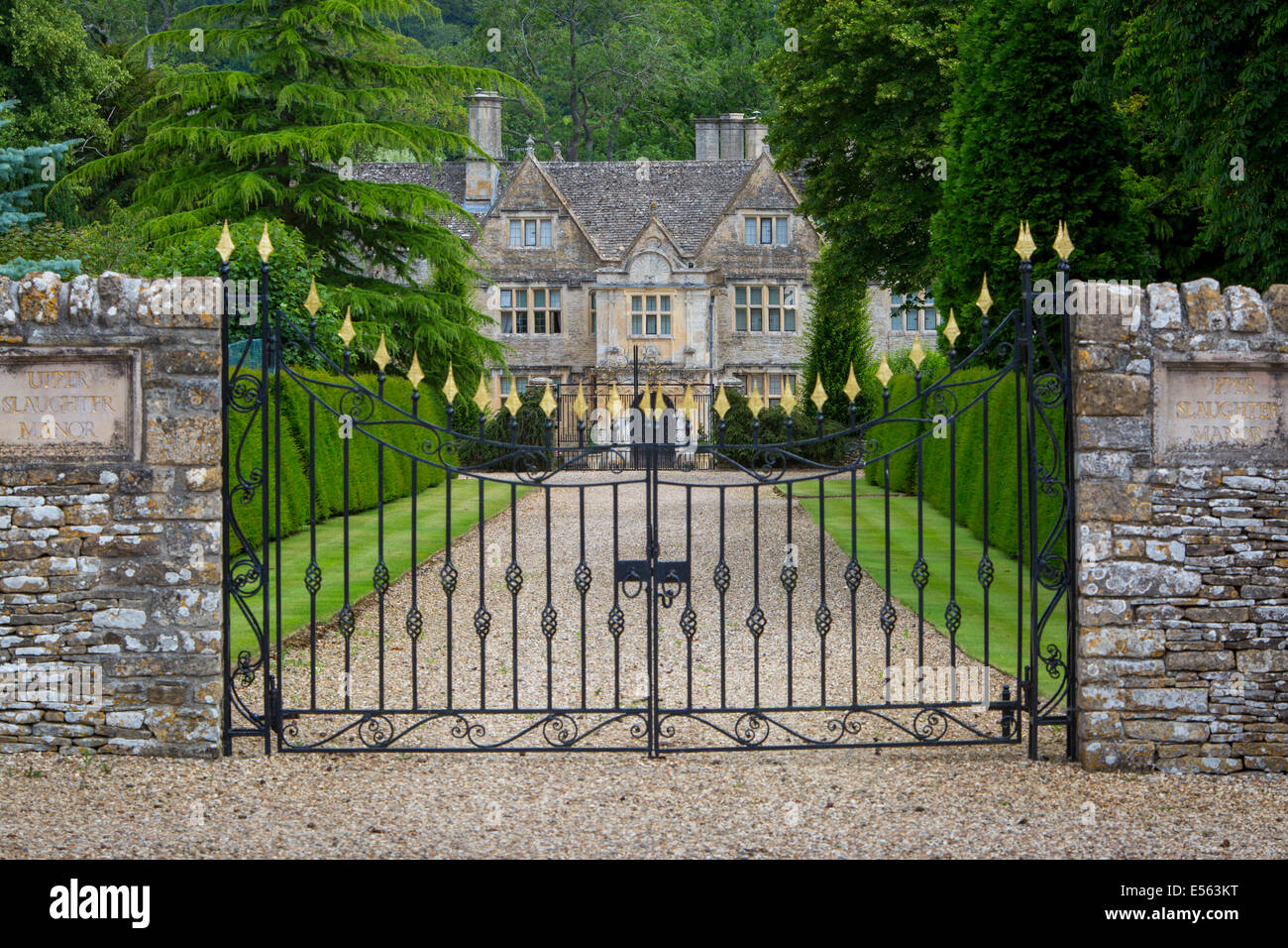 Upper Slaughter Manor House, die Cotswolds, Upper Slaughter, Glocestershire, England Stockfoto