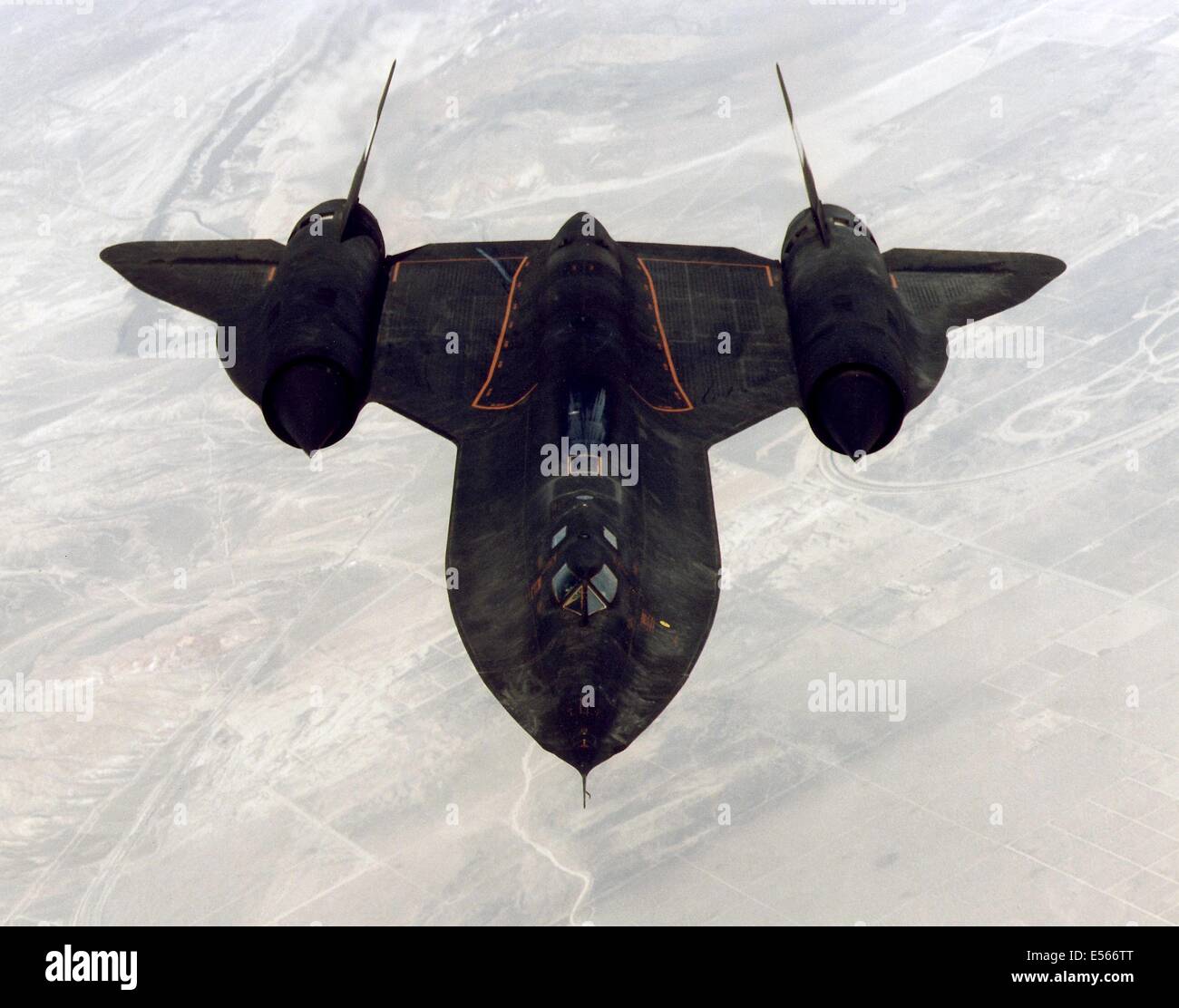 Ein Air Force SR-71 Blackbird langfristige strategische Aufklärer 19. Oktober 2012. Die Amsel kann bei 2.100 km/h bei 80.000 Fuß reisen und ist in der Lage, die Vermessung der Erdoberfläche pro Stunde 100.000 Quadratmeilen. Stockfoto
