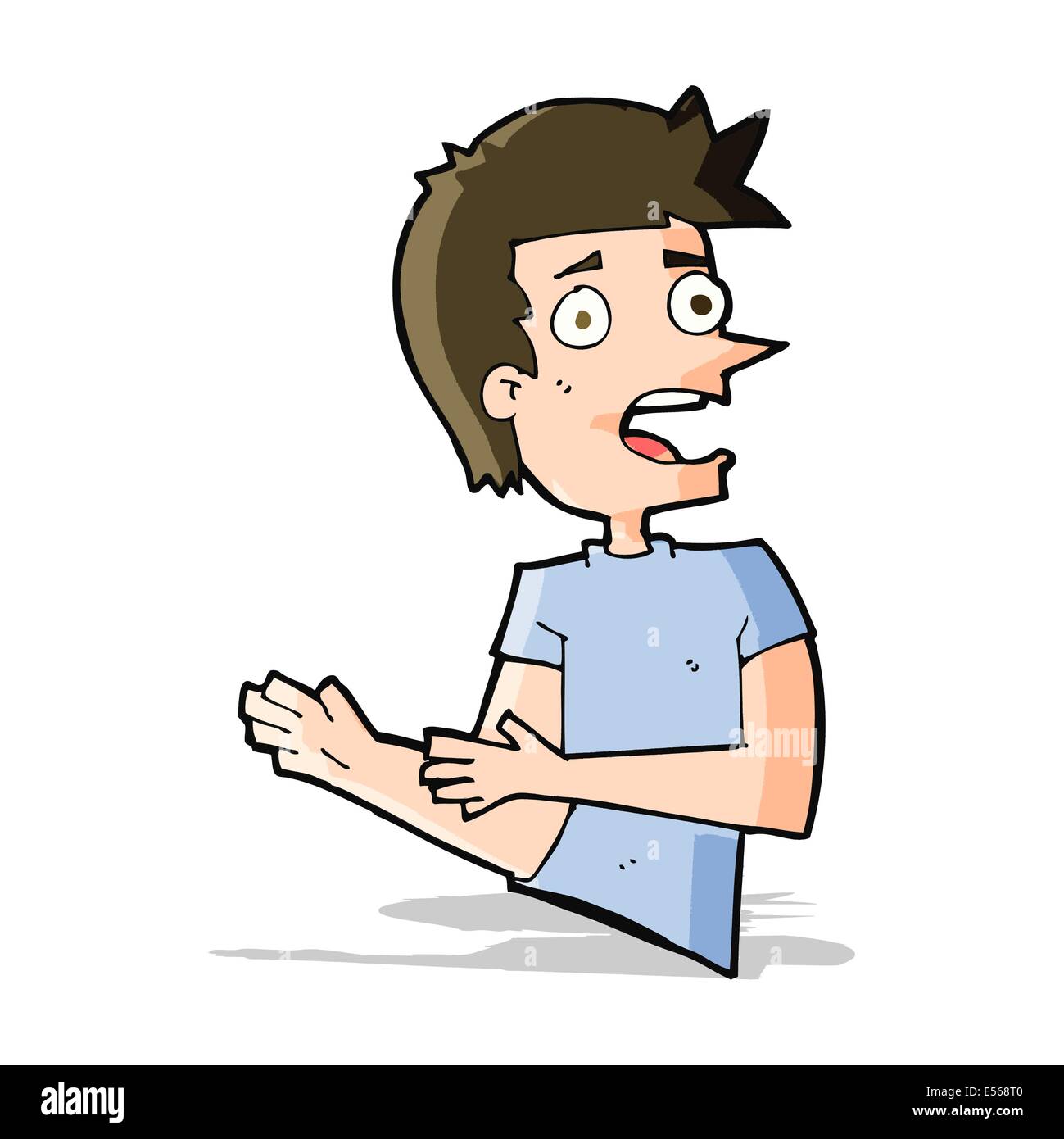 Cartoon Betonte Mann Stock Vektorgrafik Alamy