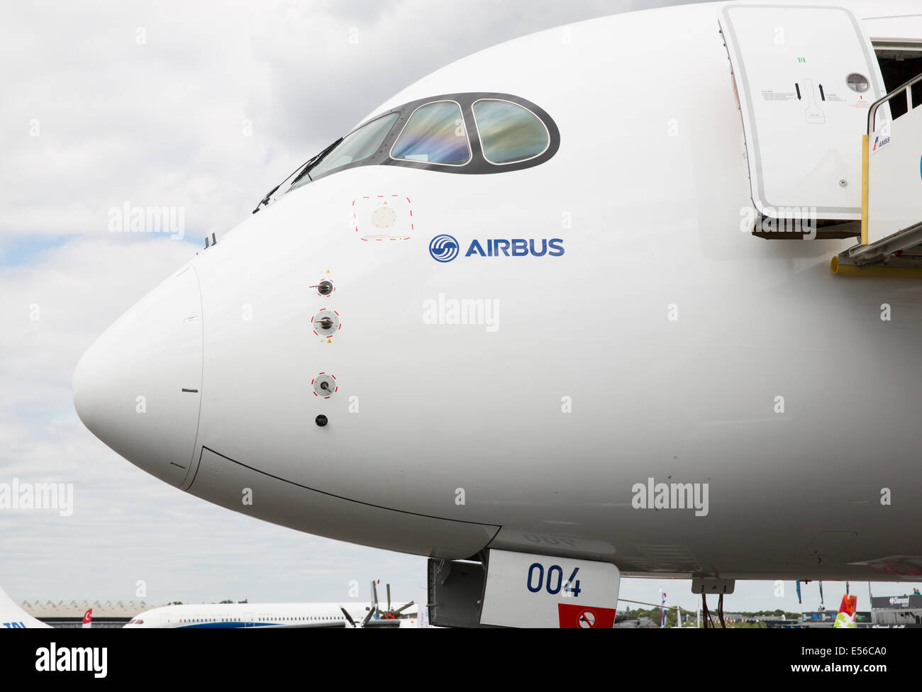 AIRBUS A350 XWB in FARNBOROUGH AIR SHOW 2014 Qatar Airways Stockfoto