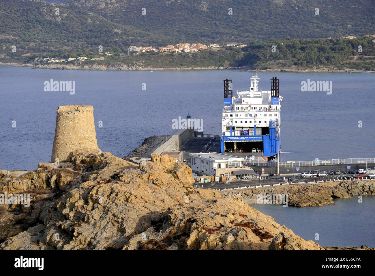 Ile Rousse, Region Balagne, Korsika (Frankreich), Genueser Turm Stockfoto