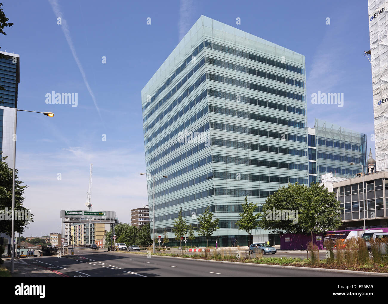 Bernard Weatherill House, Croydon Rat umstrittene neue "Hub" zentrale Gebäude neben Croydon Überführung. Stockfoto