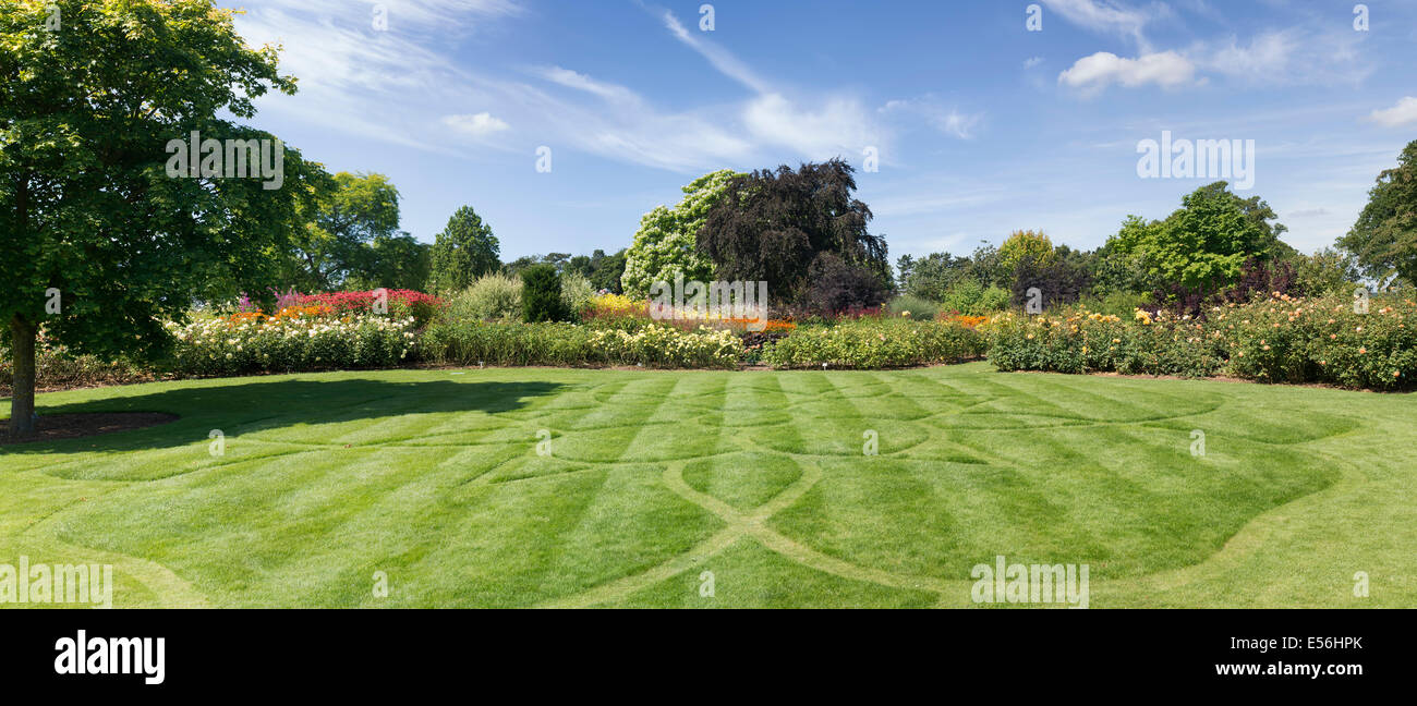 RHS Wisley Gärten, Surrey, England. Panorama Stockfoto