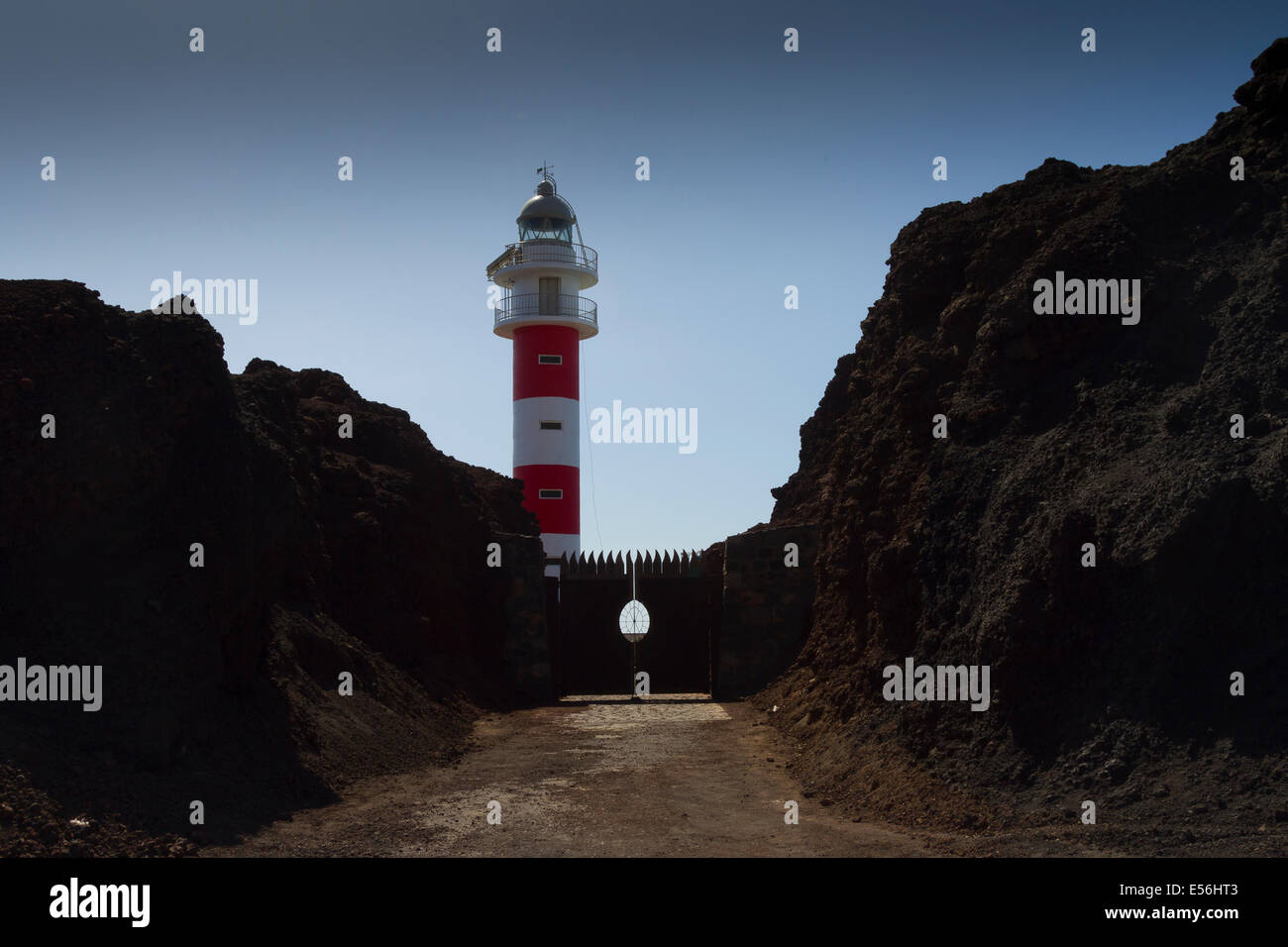 Leuchtturm in Punta Teno. Teneriffa, Kanarische Inseln, Atlantik, Spanien, Europa. Stockfoto