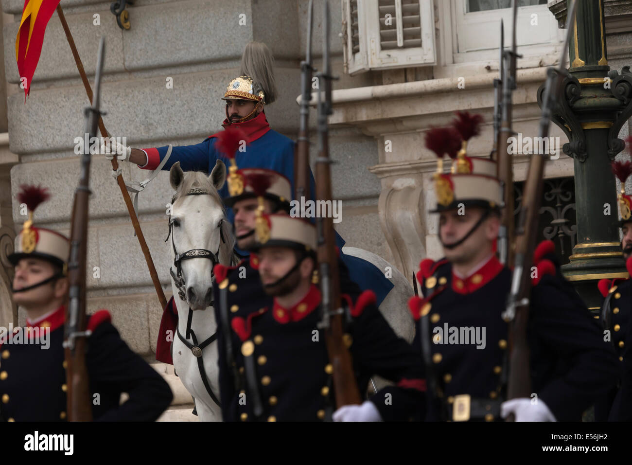 Madrid Spanien Pferd königlichen Garde Tradition Palast Stockfoto