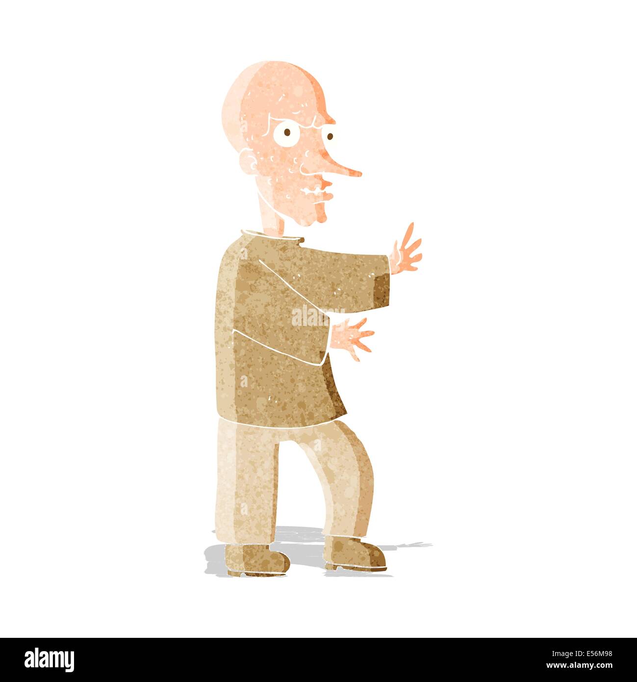 Cartoon-Mittelwert aussehender Mann Stock Vektor