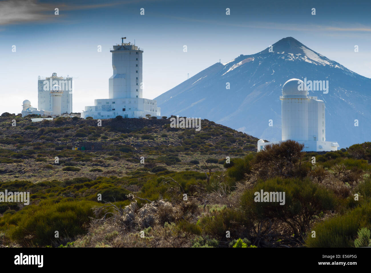 Teide Observatorium. Teneriffa, Kanarische Inseln, Spanien. Stockfoto