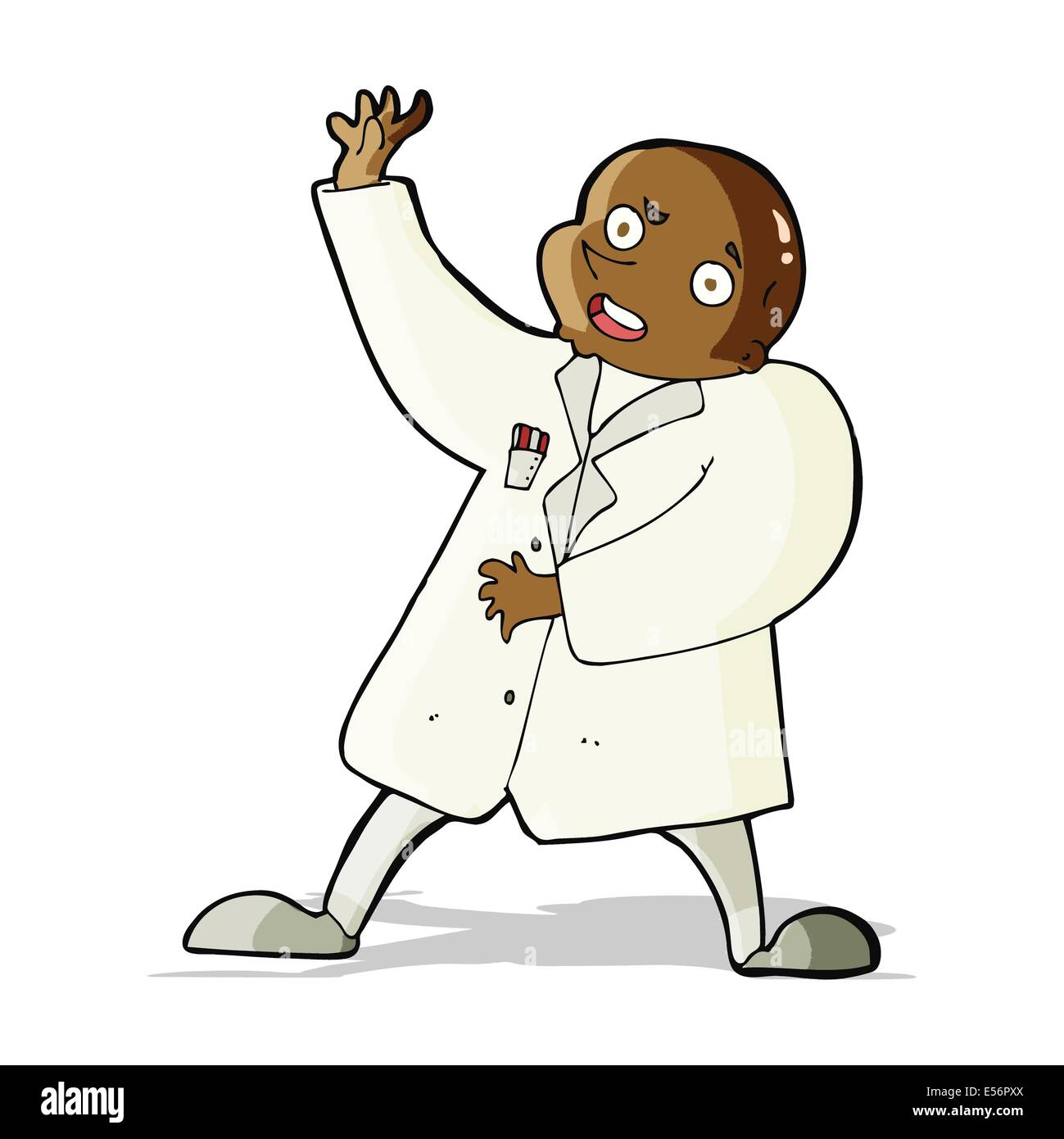 Verruckter Wissenschaftler Cartoon Stock Vektorgrafik Alamy