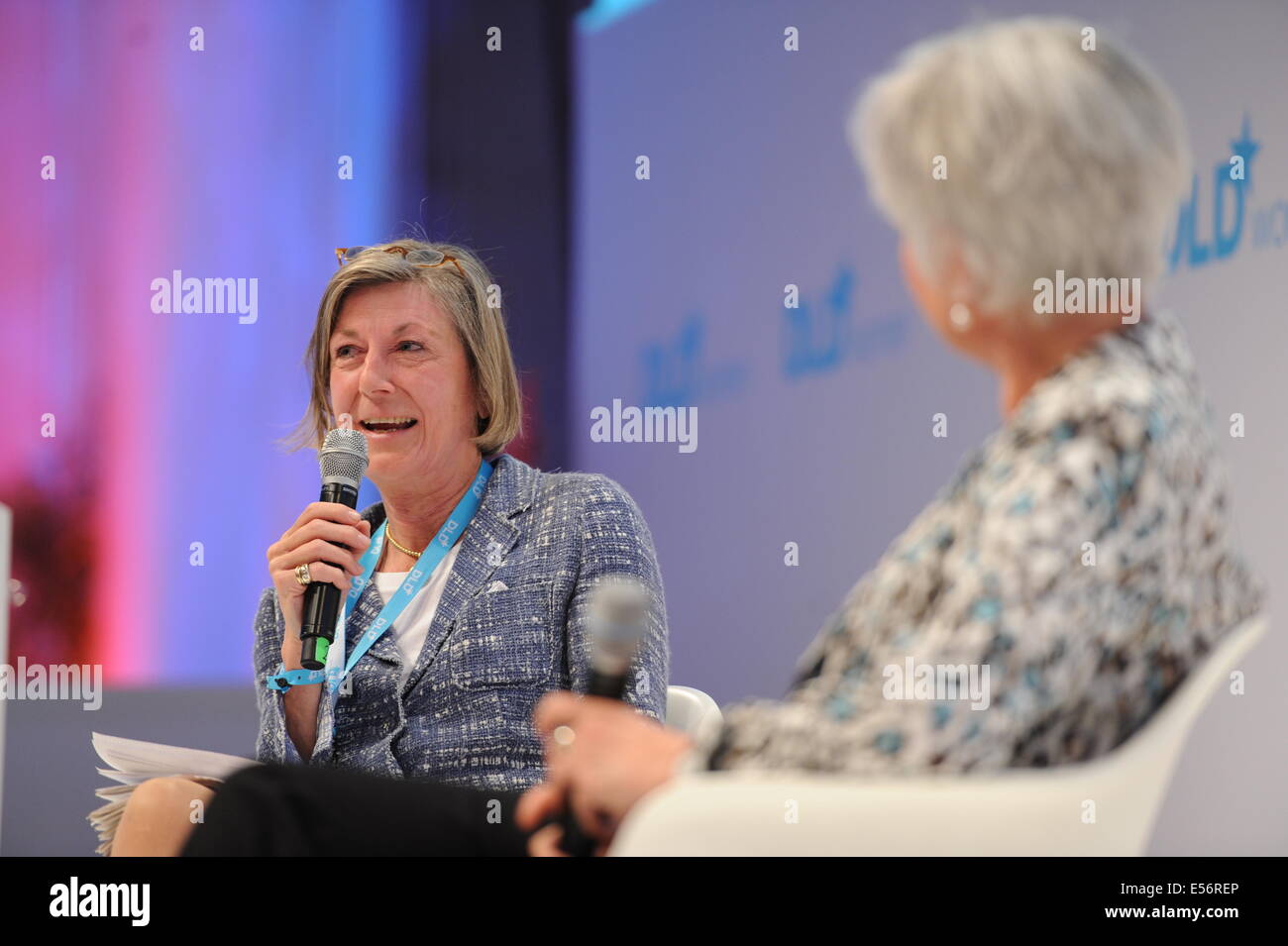 MUNICH/GERMANY - Juli 21: Stefnkwerk Zukunft) spricht auf dem Podium bei der Übersetzung (Digital-Life-Design) Konferenz im Haus der Kunst in München. Das Motto des diesjährigen Übersetzung Innovationskonferenz von Hubert Burda Media am 21 und 22. Juli in München ist "Relevanz"! (Foto: picture-Alliance / Jan Haas) Stockfoto