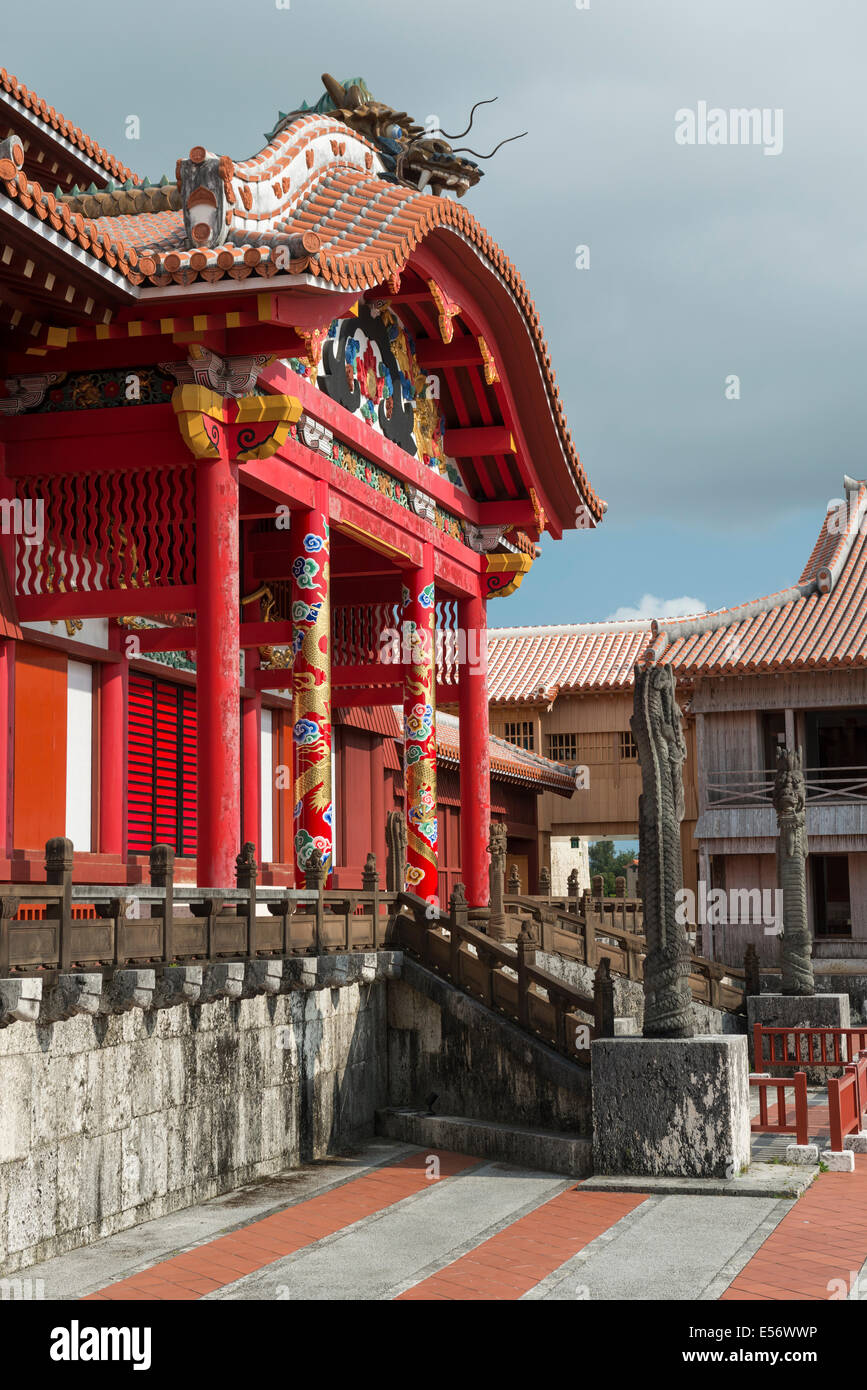 Shuri Castle in der Nähe von Naha, Okinawa, Japan Stockfoto