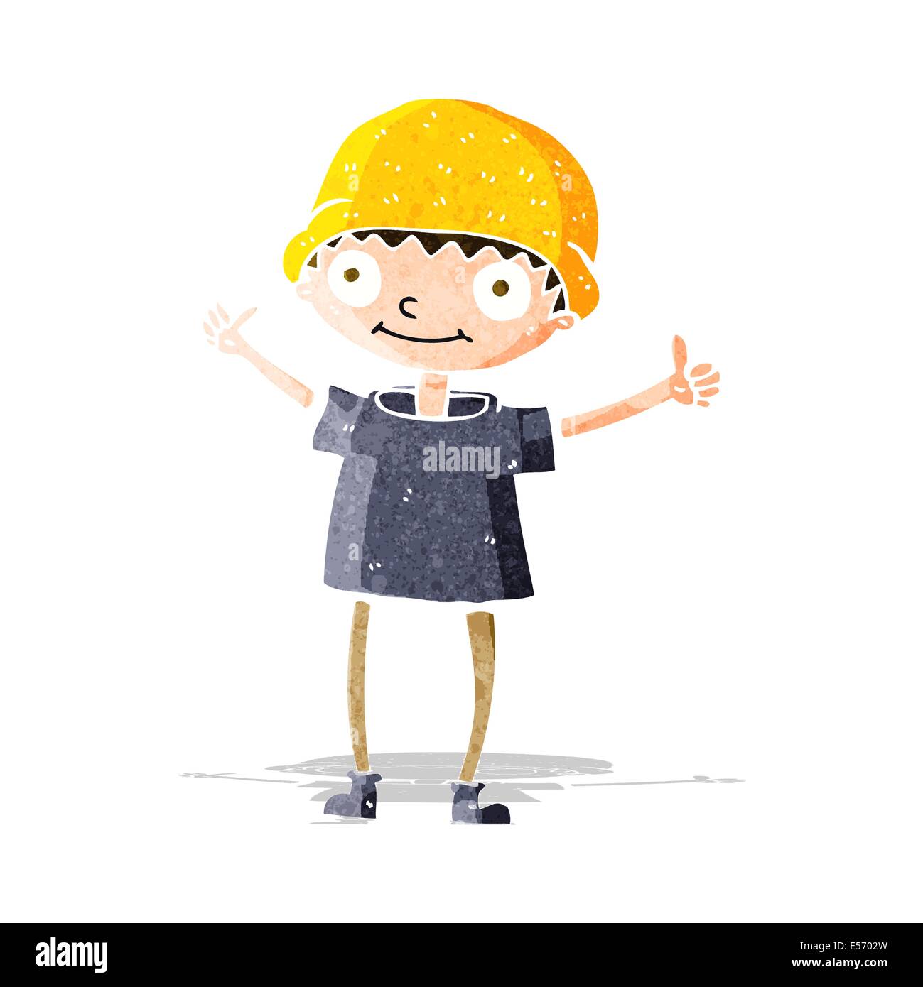 Cartoon Junge mit positiven Einstellung Stock Vektor