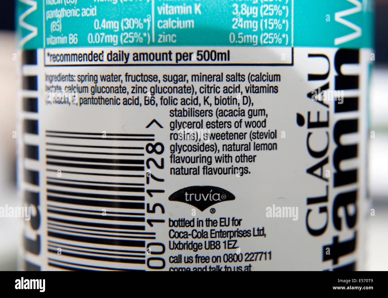 Vitamin Wasser Energy-Drink - Rapper 50 Cent ist ein Investor - jetzt im Besitz von Coca-Cola Stockfoto