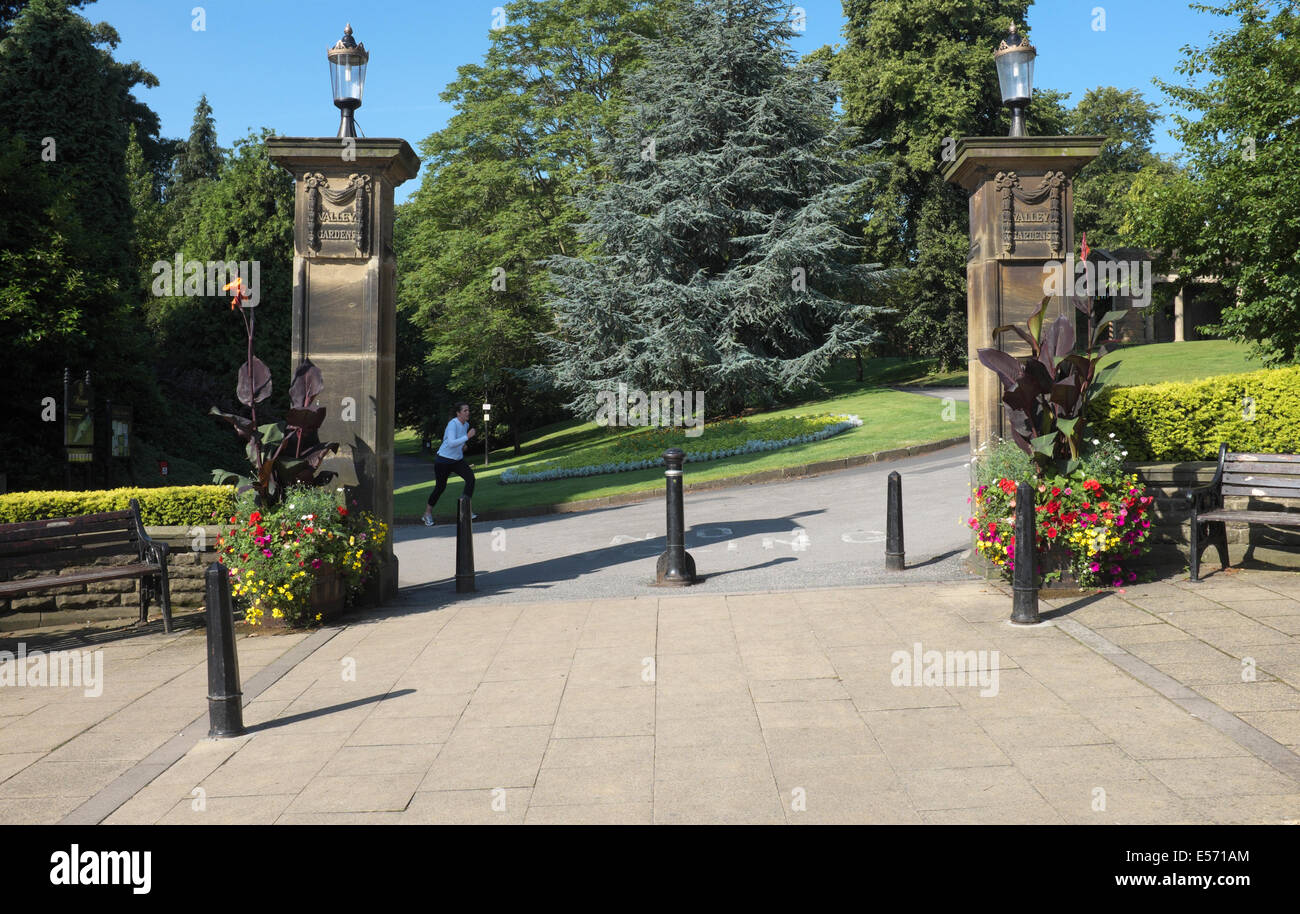 Eingang zum Tal Gärten in Harrogate, North Yorkshire, England Stockfoto
