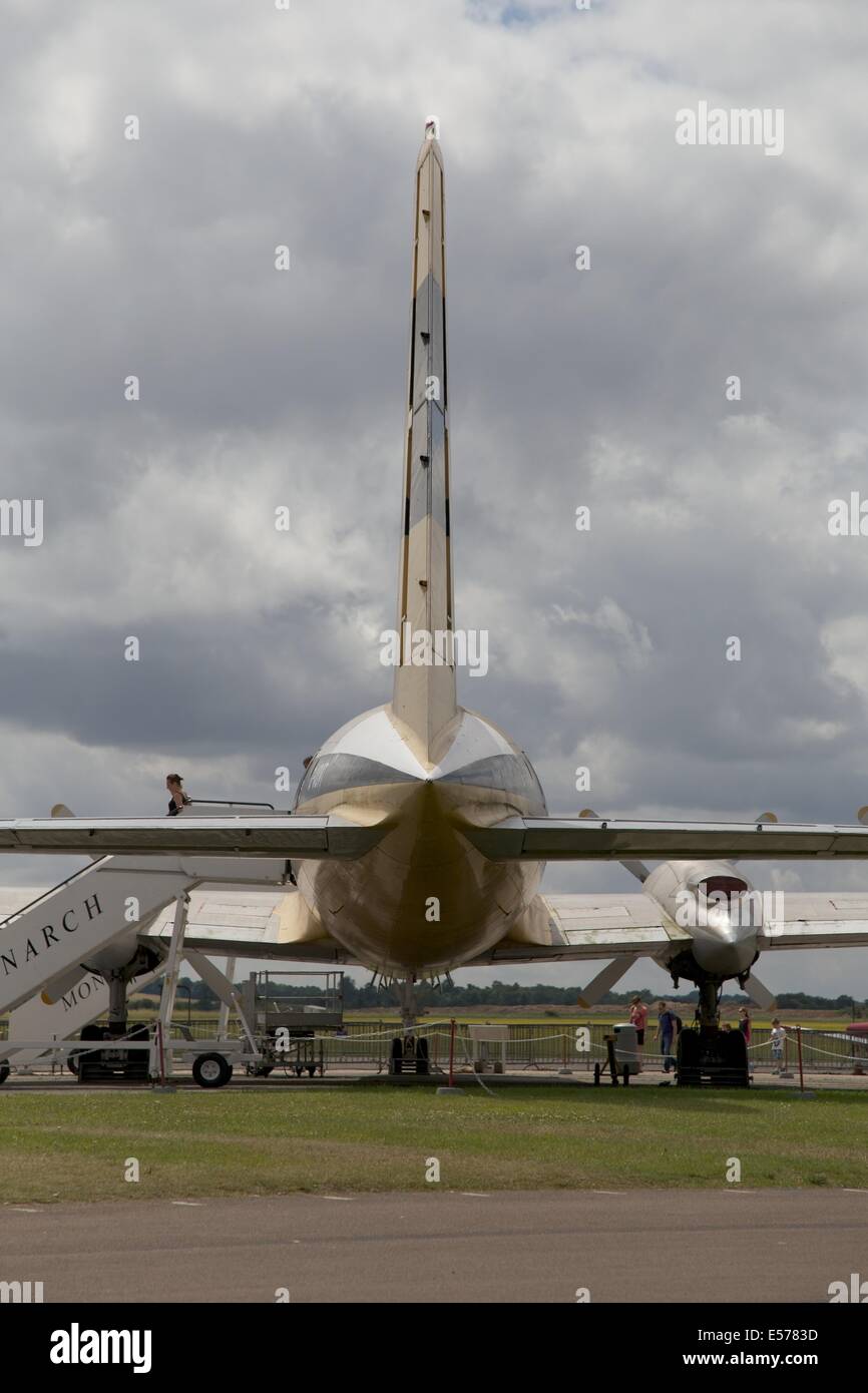 Tail Vickers Viscount Flugzeug, statische Anzeige im Imperial War Museum, Duxford Stockfoto