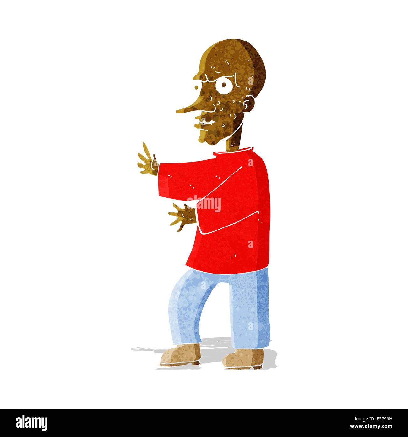 Cartoon-Mittelwert aussehender Mann Stock Vektor