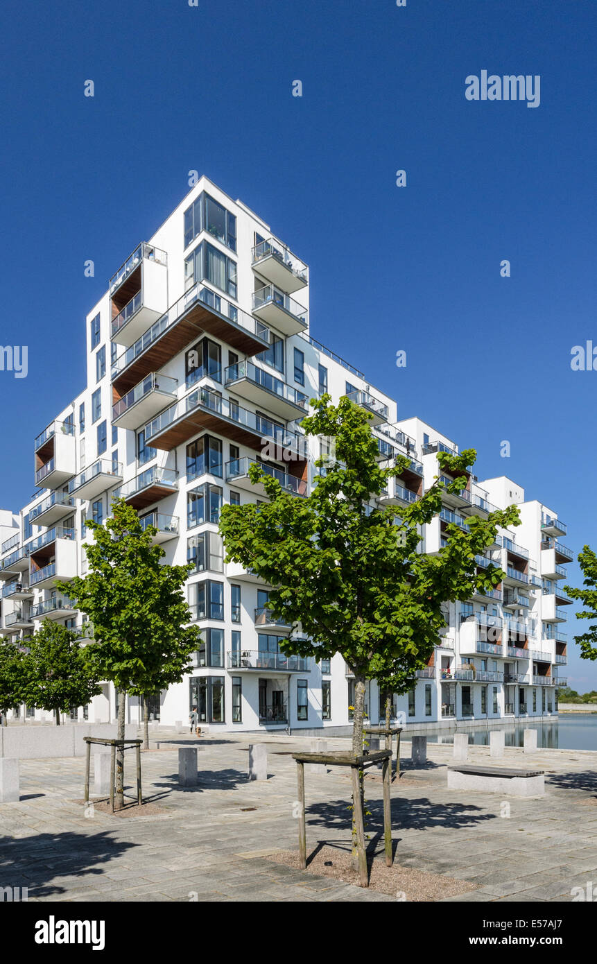 Stævnen, modernes Apartmenthaus, Amager, Kopenhagen, Dänemark Stockfoto