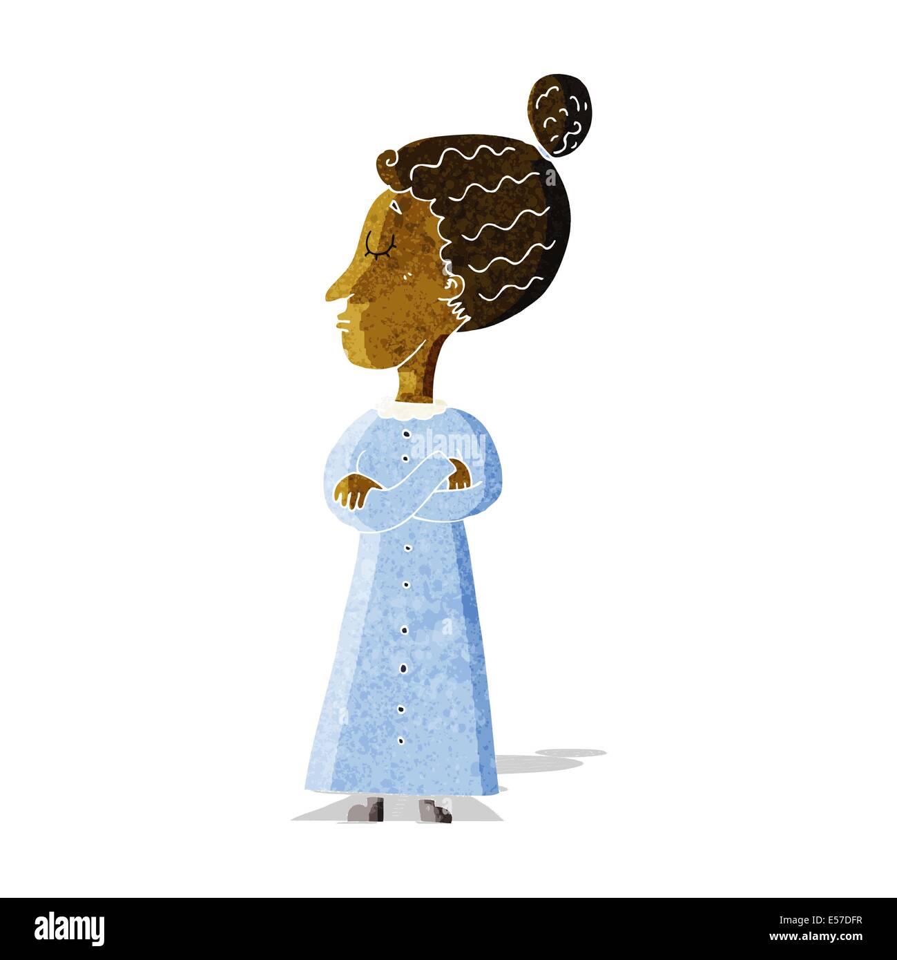 Cartoon strengen viktorianischen Lehrer Stock Vektor