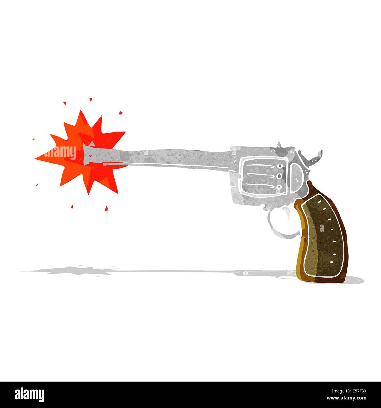 Cartoon firing gun Ausgeschnittene Stockfotos und -bilder - Alamy
