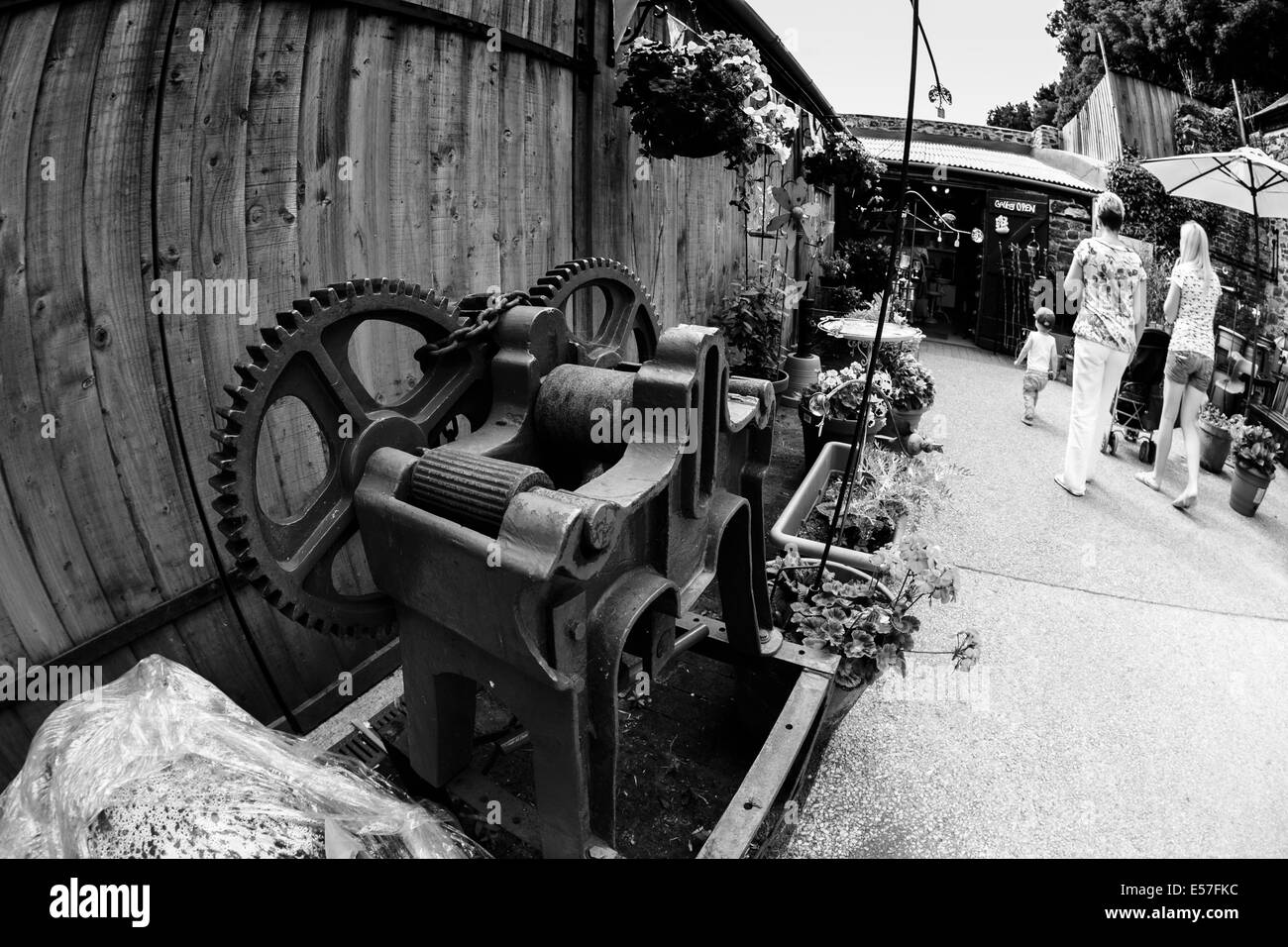 Eine traditionelle englische Altstadt in Devon in der Nähe von Torquay Stockfoto
