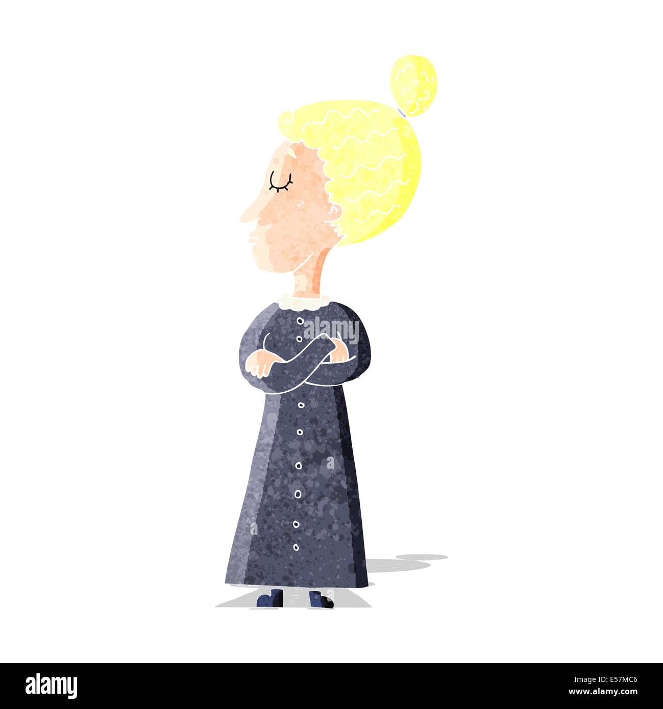 Cartoon strengen viktorianischen Lehrer Stock Vektor