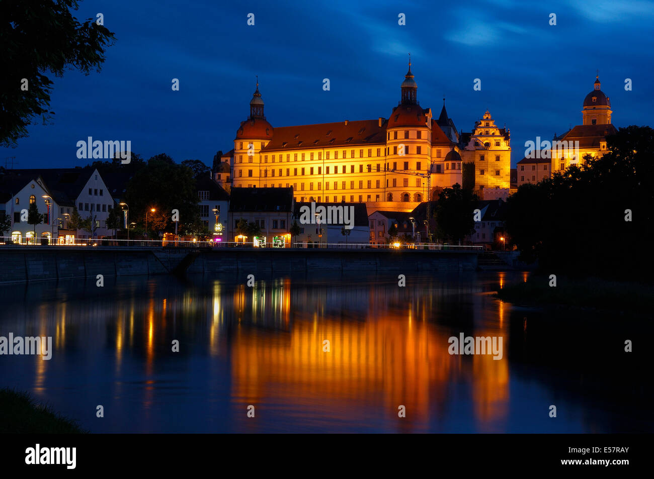 Neuburg der Donau, Schloss Neuburg, Schloss Neuburg, Donau, Uppper Bayern, Bayern, Deutschland, Europa Stockfoto