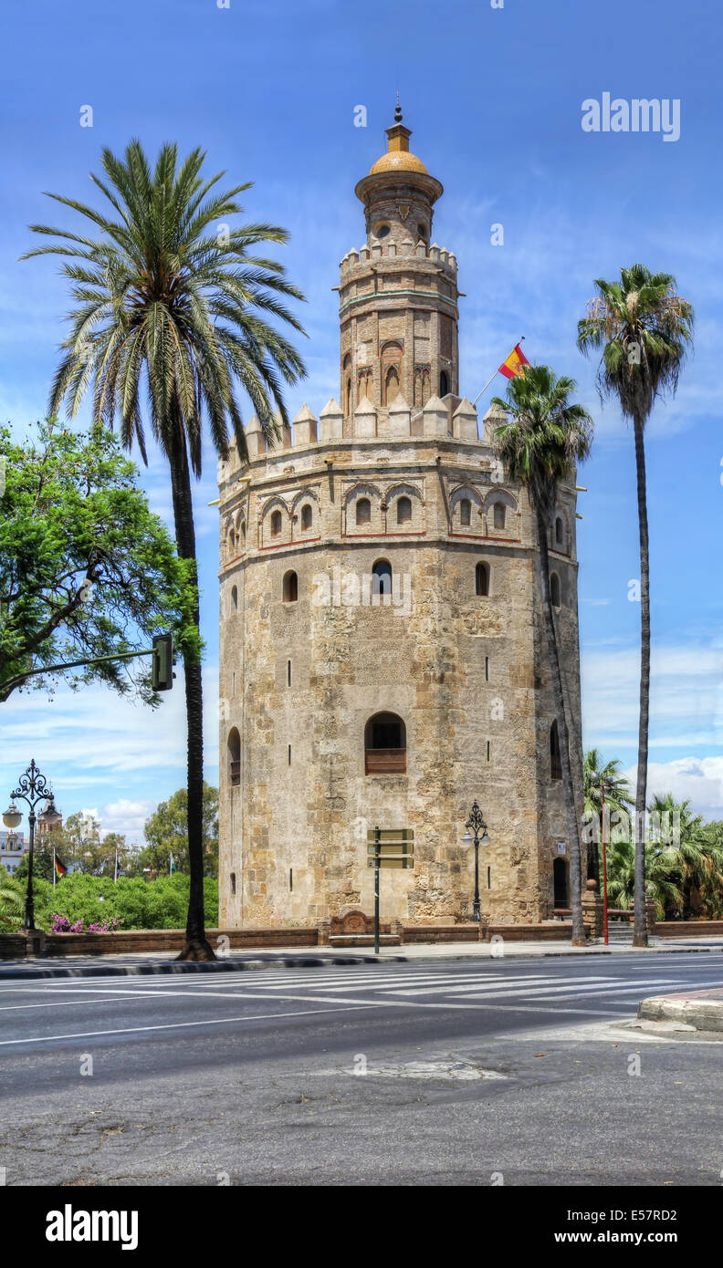 Torre del Oro in Sevilla Stockfoto