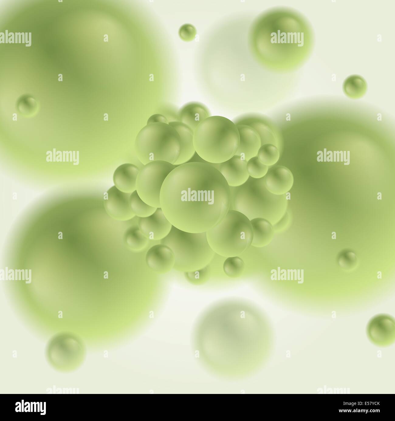 Glänzendes Design der grünen Molekül. Vektor-Hintergrund Stockfoto