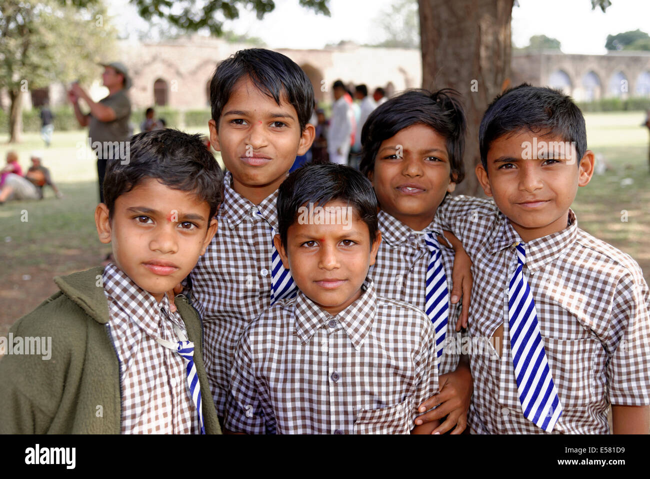 Indische Schüler, Bijapur, Karnataka, Indien Stockfoto