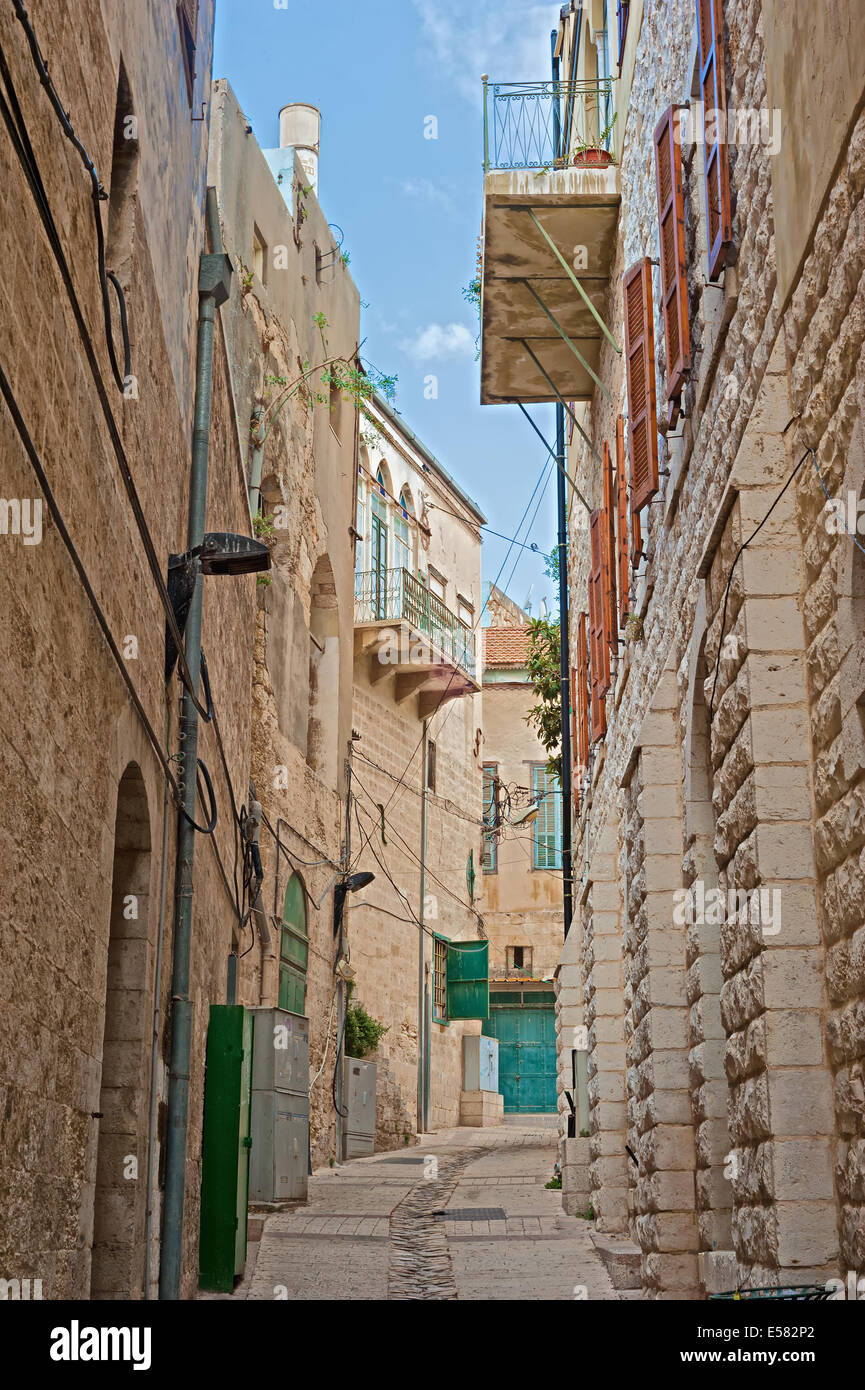 Gasse in der Altstadt, Nazareth, Israel. Stockfoto