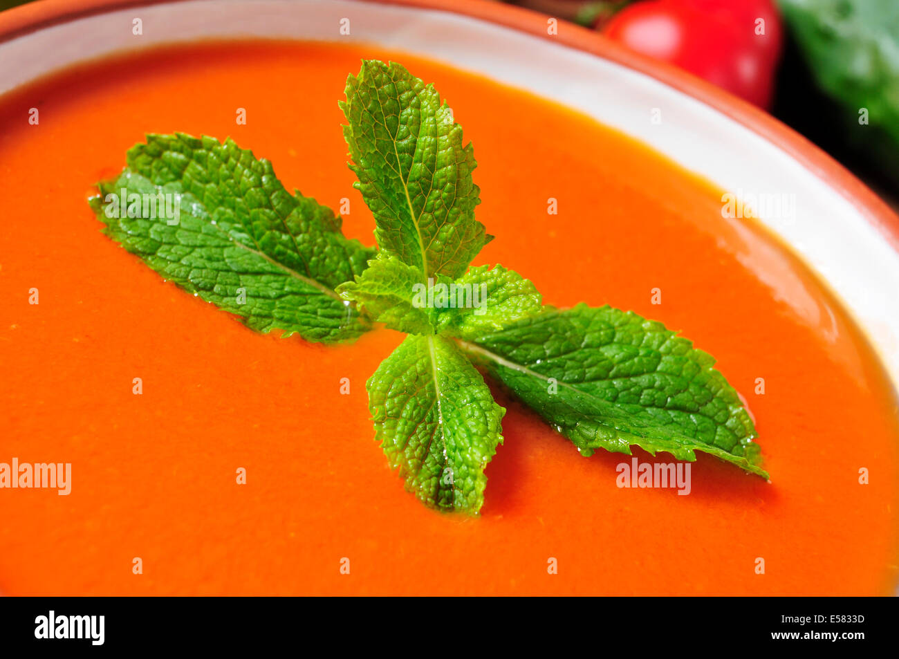 Gazpacho typische andalusische suppe -Fotos und -Bildmaterial in hoher ...