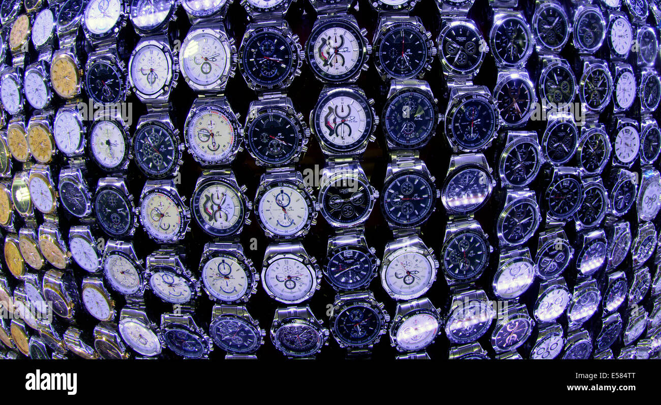 Gefälschte Luxusuhren, Phnom Penh, Kambodscha. Stockfoto