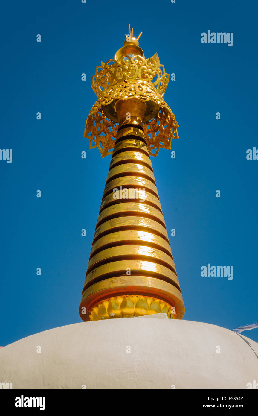Goldene Ornamente O Sel Lin Monastery Stockfoto