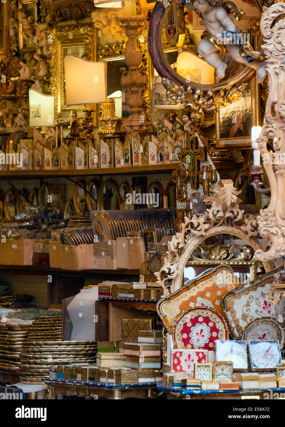 Souvenir-Shop, Florenz, Italien Stockfoto