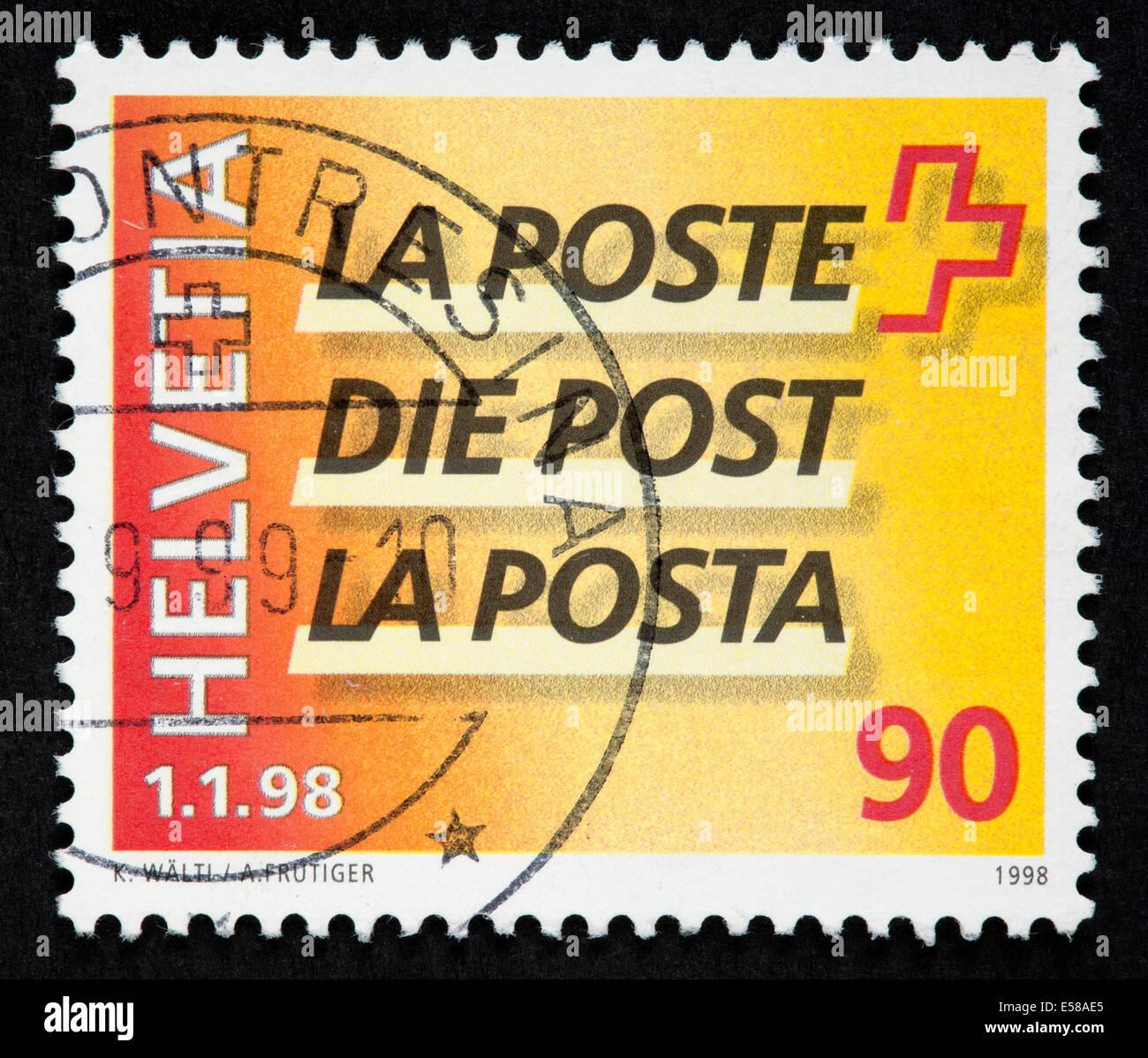Schweizer Briefmarke Stockfoto