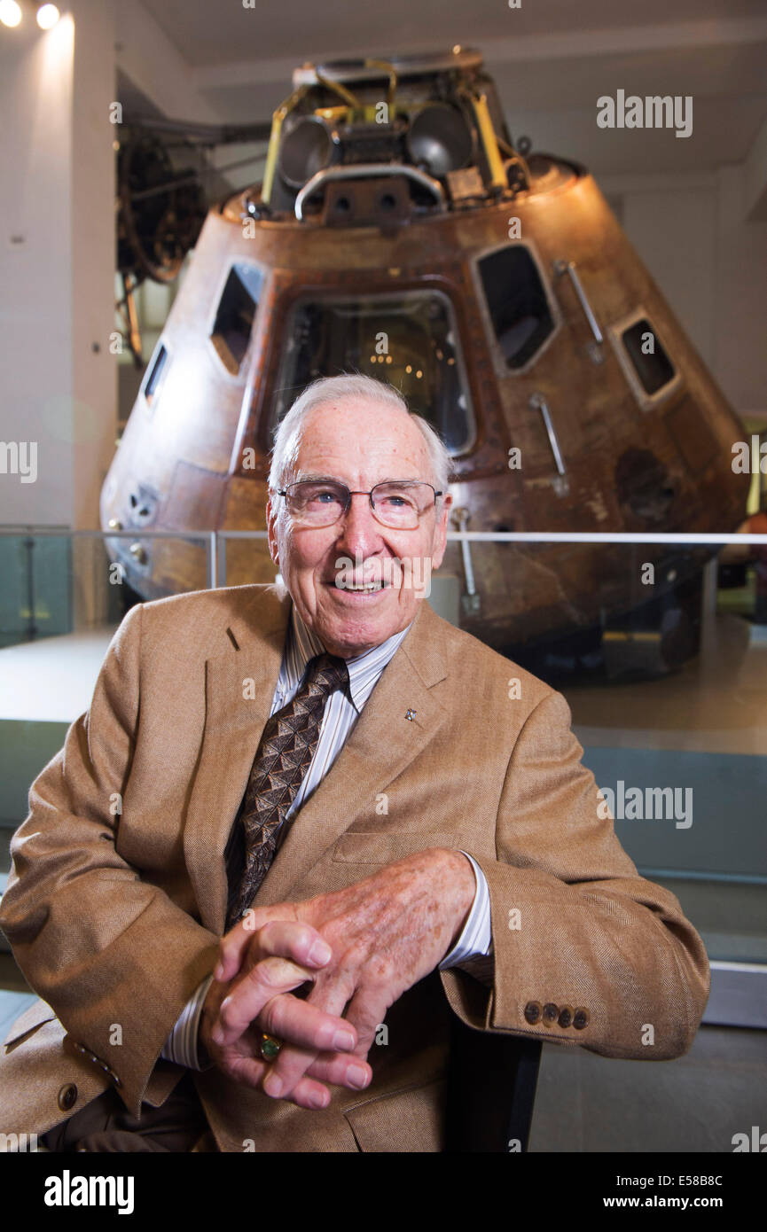 Astronauten Jim Lovell im Science Museum Stockfoto