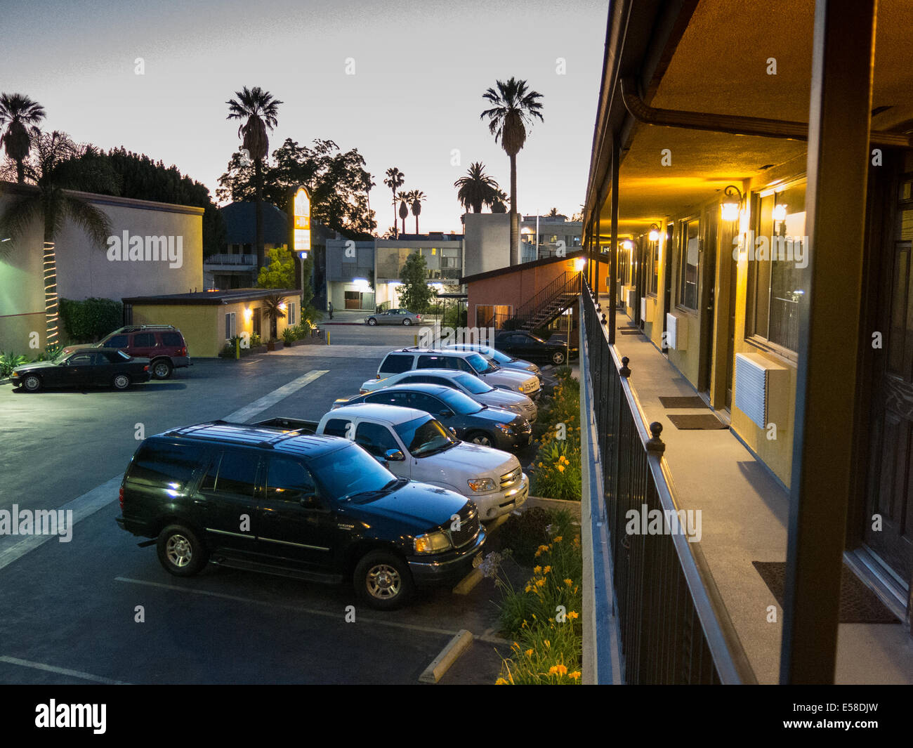 Dieses Motel in Los Angeles, Kalifornien Stockfoto