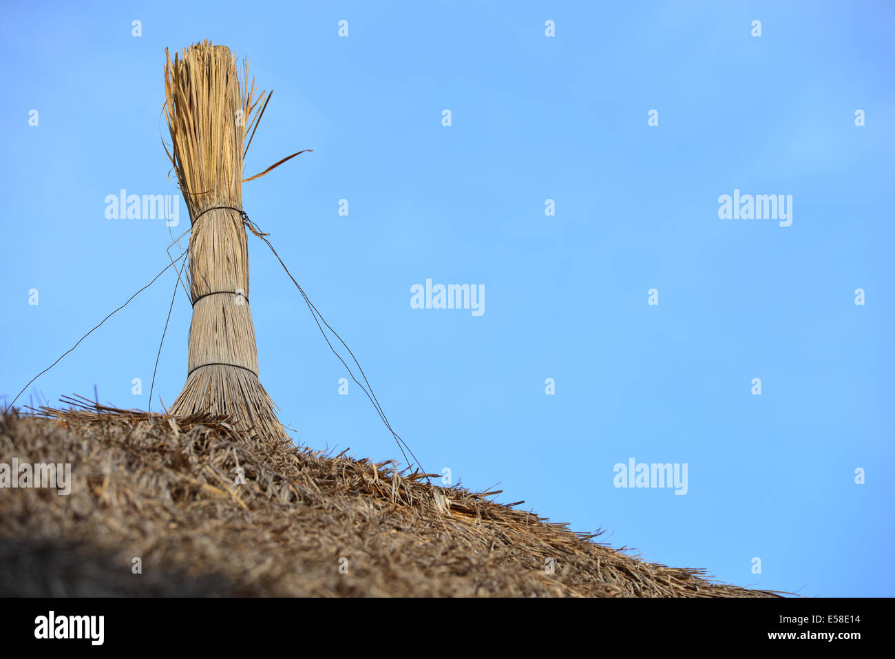 Strohdach Stockfoto