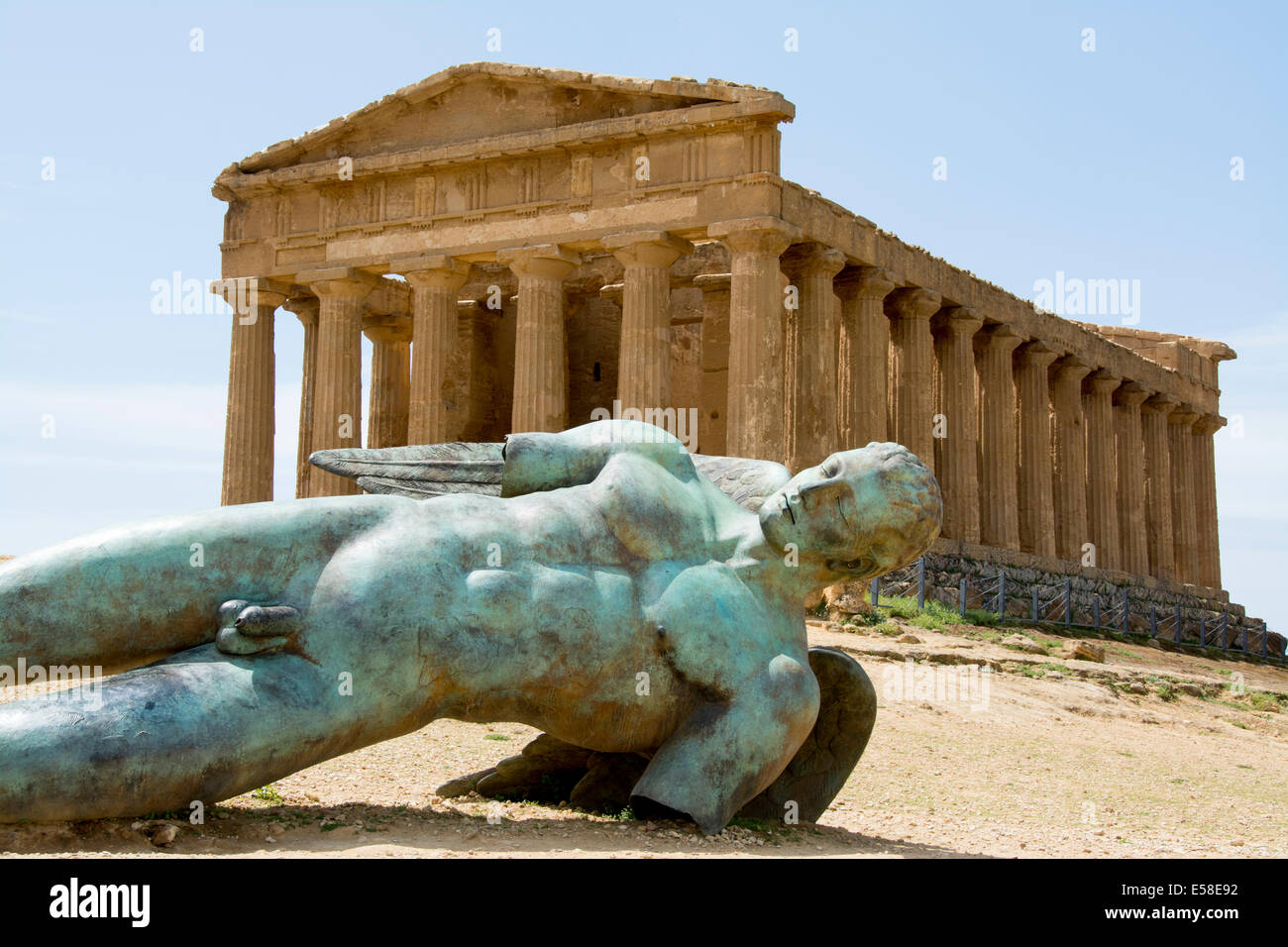 Tempel der Concordia, Agrigento, Sizilien, Italien. Stockfoto