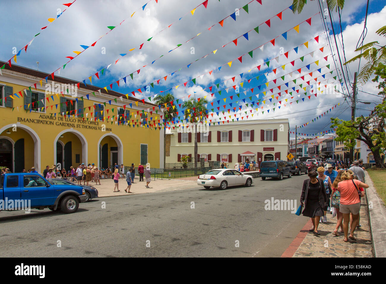 Voll beschäftigt Craibbean Insel St. Thomas in den US Virgin Islands Stockfoto