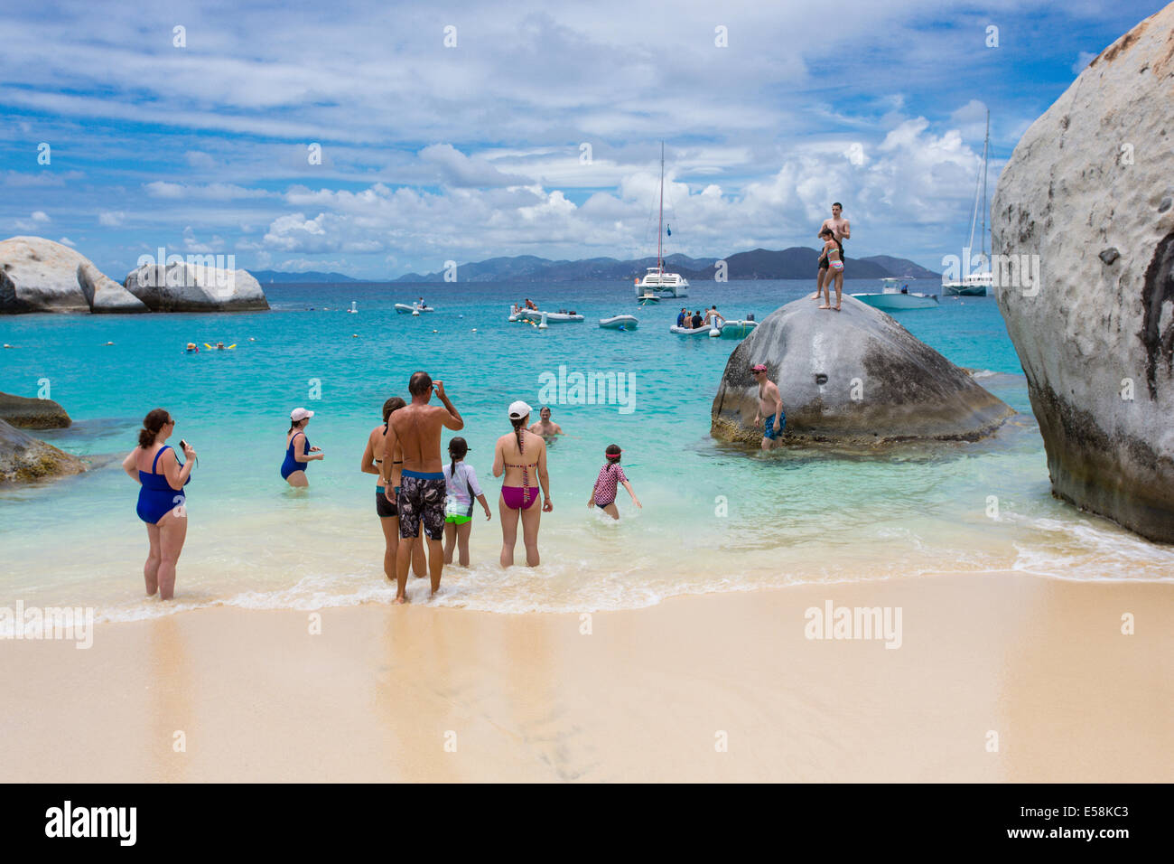 Teufels-Bucht in den Bädern auf der karibischen Insel Virgin Gorda in den British Virgin Islands Stockfoto