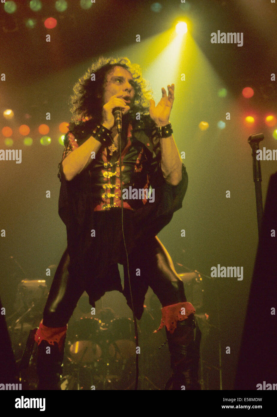 Dio (1942-2010) Italienisch-amerikanischer Rockmusiker über 1984 Stockfoto
