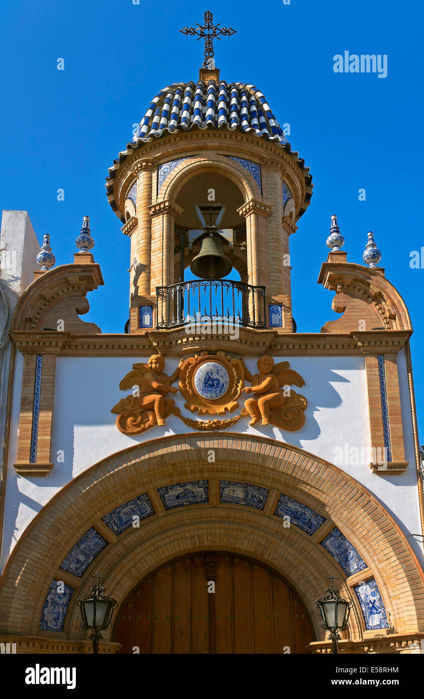 Santa Cruz de Arriba Kapelle, Lucena del Puerto, Provinz Huelva, Region von Andalusien, Spanien, Europa Stockfoto
