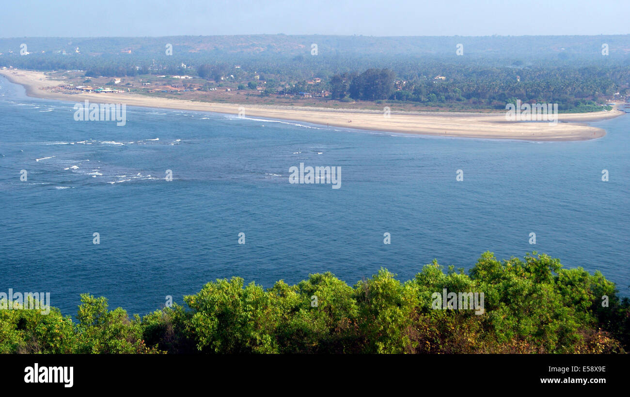 Strand von Goa Indien weiten Blick Stockfoto