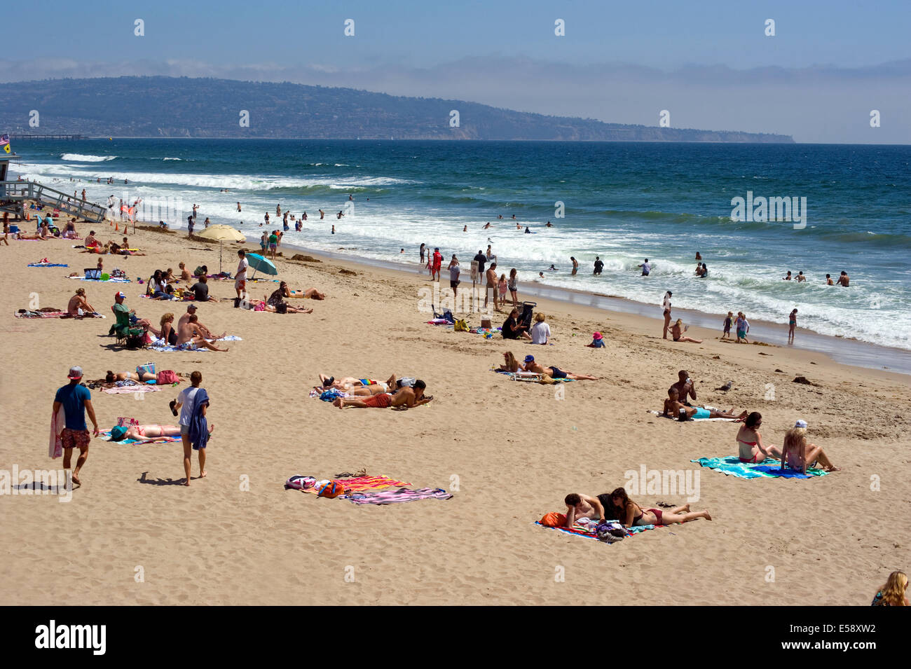 Manhattan Beach in Süd-Kalifornien Stockfoto