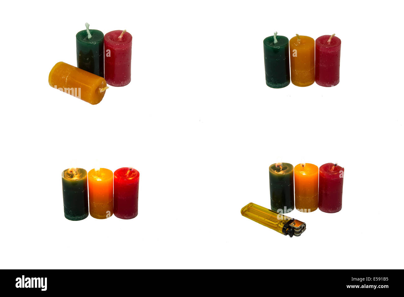 Die Duft-Kerze auf dem weißen Hintergrund. Isolieren Stockfoto