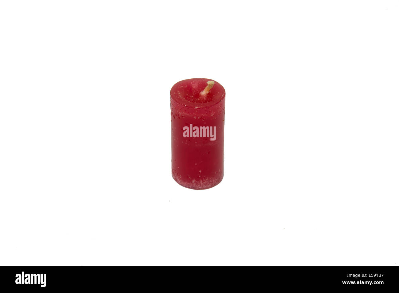 Die Duft-Kerze auf dem weißen Hintergrund. Isolieren Stockfoto