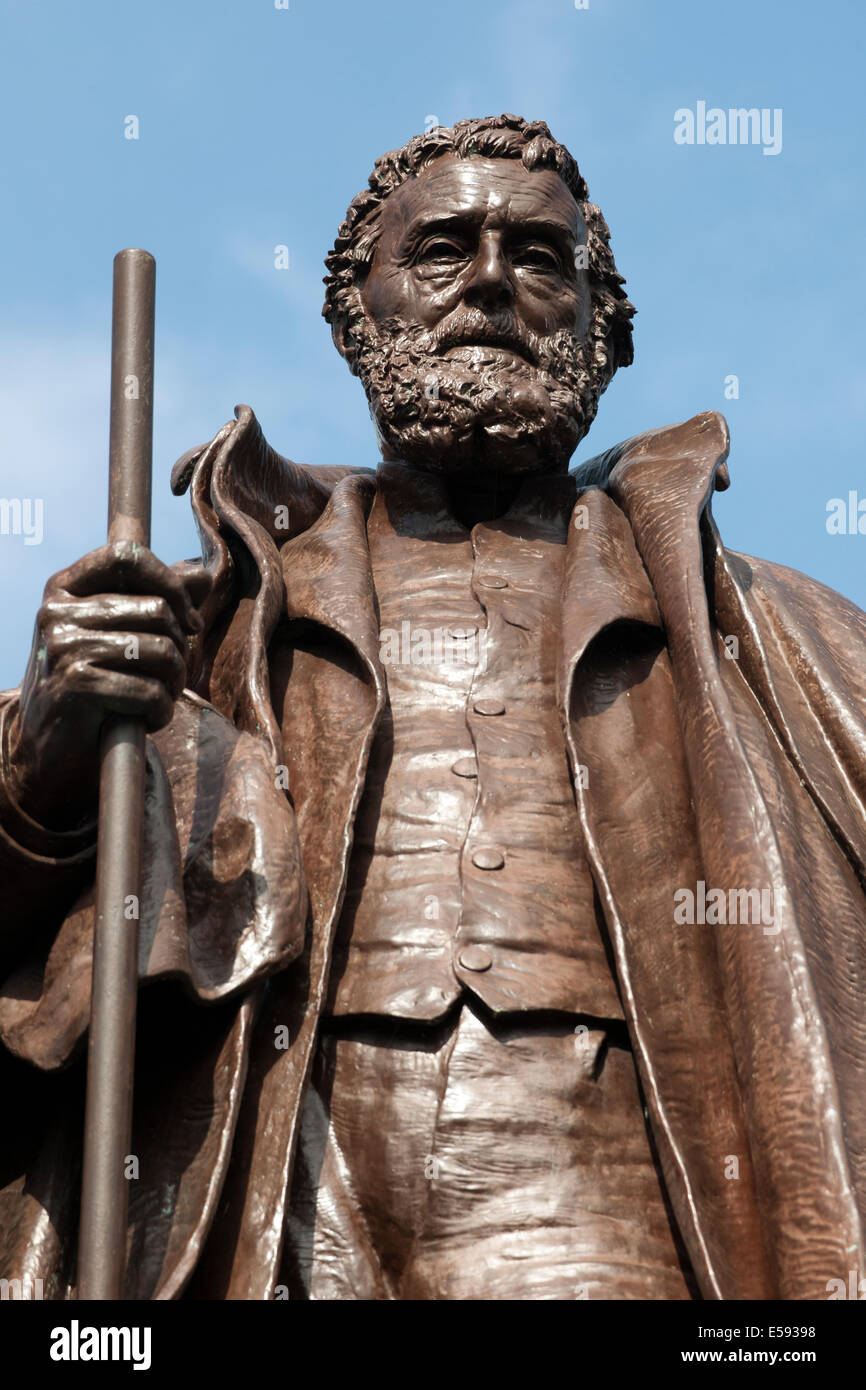Statue von Hon. Frederick James Tollemache, St.-Peter Hügel, Grantham, Lincolnshire, England, Vereinigtes Königreich. Stockfoto