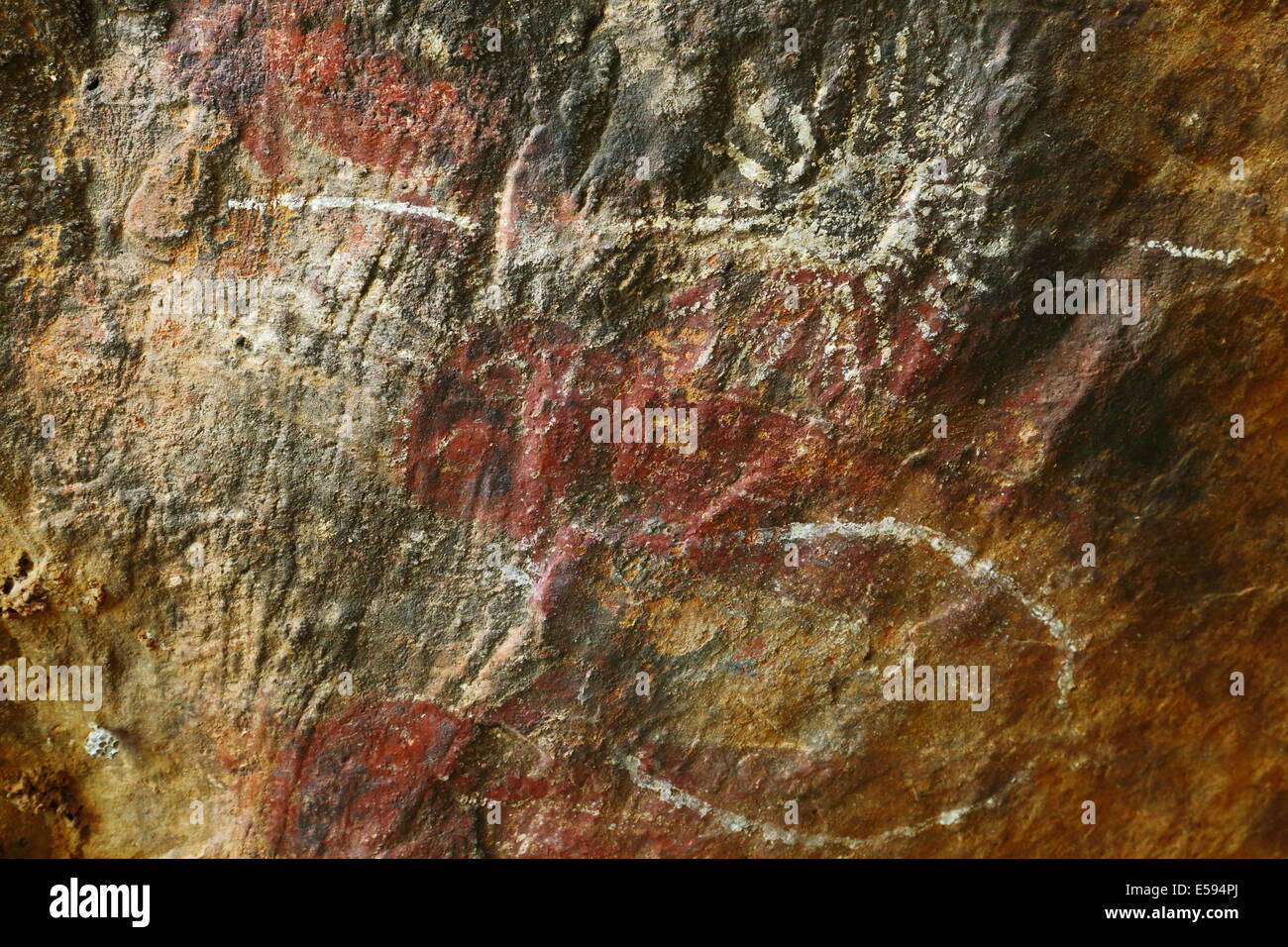 Einheimischen Aborigine-Felskunst - Kununurra, Westaustralien. Stockfoto